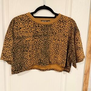 Nasty Gal Animal Print Crop Top